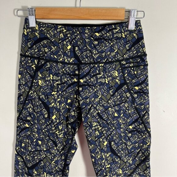 SWEATY BETTY Leggings/Pants size XS Power Full Length Map Print Women’s Workout - Picture 3 of 12